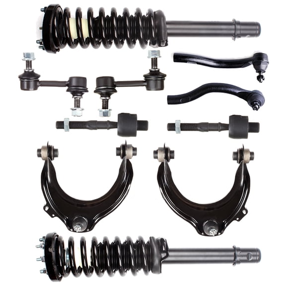 CCIYU Complete Suspension Kit Fits 03 04 05 06 07 for Honda for Accord Includes Strut Spring Assembly, Stabilizer Bar Link, Tie Rod End, Control Arm Fits select: 2003-2004,2006-2007 HONDA ACCORD EX