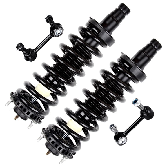 CCIYU Complete Suspension Kit Fits 04 05 06 07 for Buick Rainier 04 05 06 07 for Chevrolet Trailblazer 04 05 06 for Chevrolet Trailblazer EXT Includes Front Strut Spring Assembly Stabilizer Bar Link
