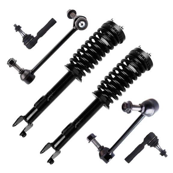 CCIYU Complete Suspension Kit Fits 05 06 07 08 09 10 300, 06 07 08 09 for Dodge Charger Includes Strut Spring Assembly, Stabilizer Bar Link Kit, Tie Rod End Fits select: 2006-2007 DODGE CHARGER R/T