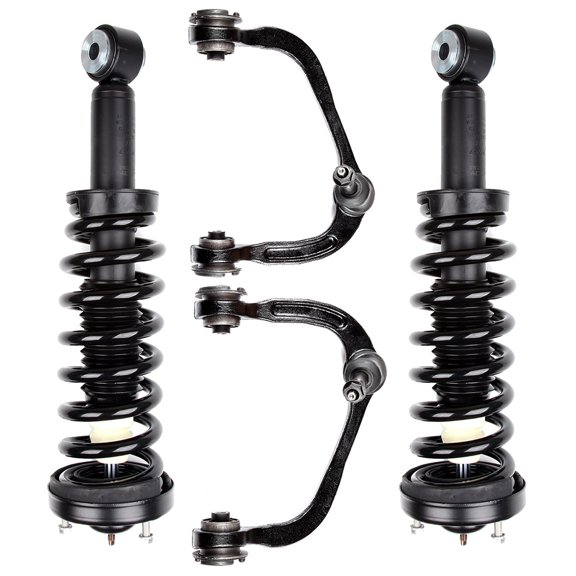 CCIYU Complete Suspension Kit Fits 05 for F-150, 06 07 08 for Lincoln Mark LT Includes Strut Spring Assembly, Control Arm and Ball Joint Assembly Fits select: 2005 FORD F150