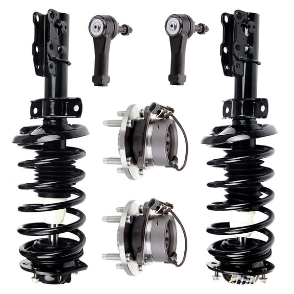 CCIYU Complete Suspension Kit Fits 06 07 08 09 10 11 for Chevrolet HHR, 07 08 09 for Pontiac G5 Includes Strut Spring Assembly, Wheel Hug, Tie Rod End