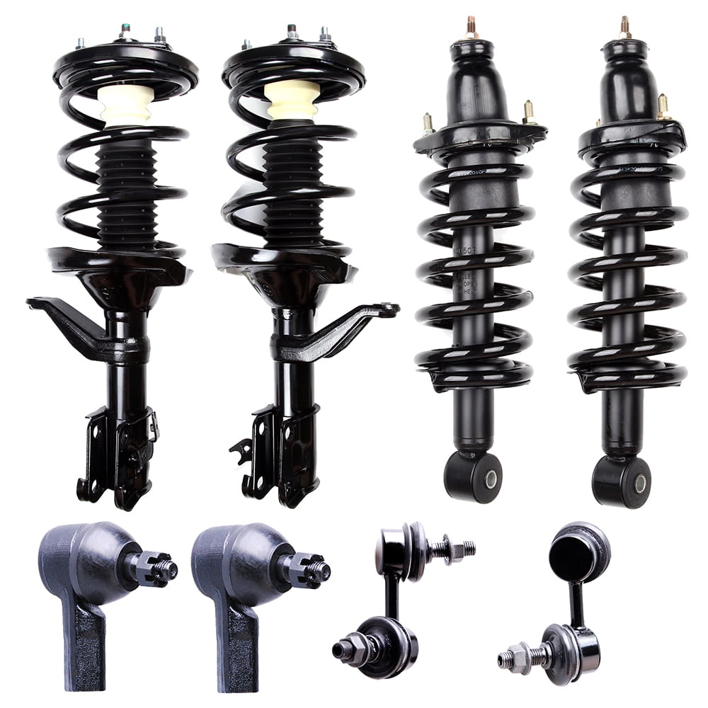 CCIYU Complete Suspension Kit Fits 07 08 09 for Saturn Aura Includes Strut Spring Assembly, Rear Shock Absorber, Wheel Hug, Stabilizer Bar Link Kit