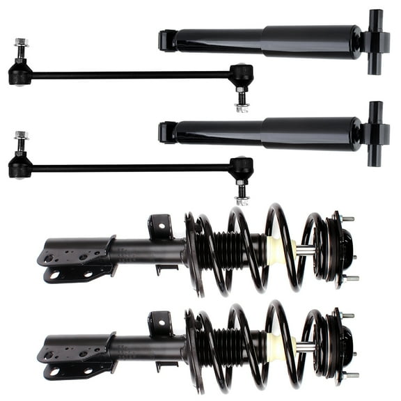 CCIYU Complete Suspension Kit Fits 08 09 10 11 12 13 14 15 16 for Buick Enclave, 11 12 13 14 15 16 for Chevy Traverse Includes Strut Spring Assembly, Rear shock Absorber, Stabilizer Bar Link