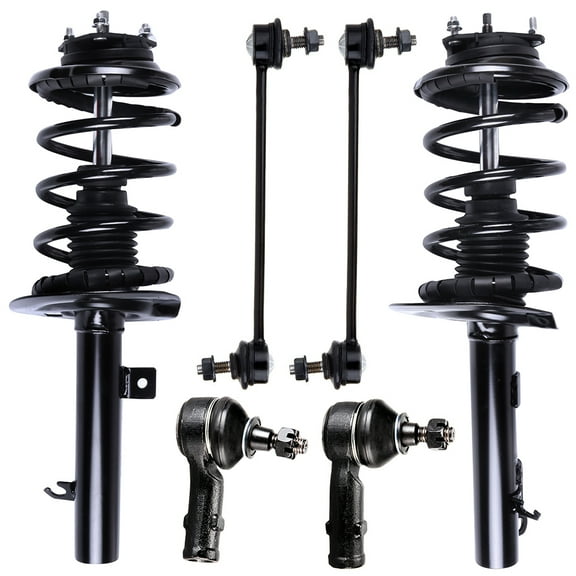 CCIYU Complete Suspension Kit Fits 08 09 10 11 for Focus Includes Strut Spring Assembly, Stabilizer Bar Link kit, Tie Rod End Fits select: 2009-2011 FORD FOCUS SE, 2008 FORD FOCUS SE/SEL/SES