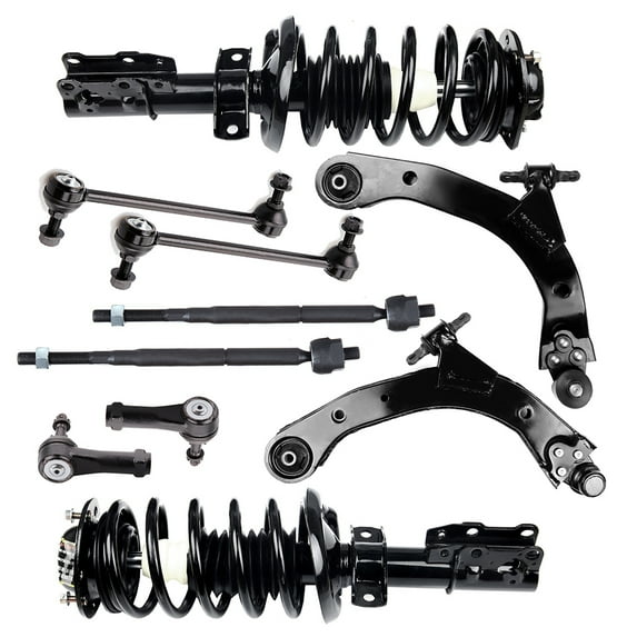 CCIYU Complete Suspension Kit Fits 09 10 for Chevrolet HHR, 07 08 for Pontiac G5Includes Strut Spring Assembly, Control Arm and Ball Joint Assembly, Stabilizer Bar Link Kit, Tie Rod End