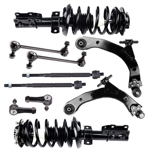 CCIYU Complete Suspension Kit Fits 09 10 for Chevrolet HHR, 07 08 for Pontiac G5Includes Strut Spring Assembly, Control Arm and Ball Joint Assembly, Stabilizer Bar Link Kit, Tie Rod End