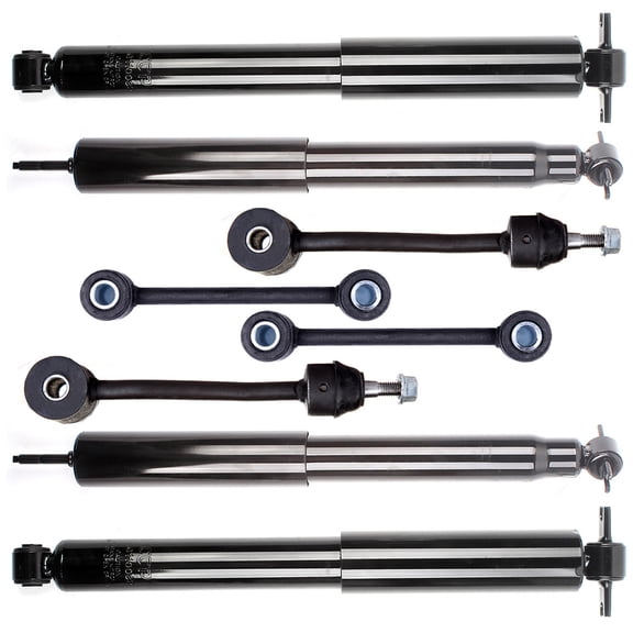 CCIYU Complete Suspension Kit Fits 1997 1998 1999 2000 2001 2002 2003 2004 2005 2006 for Jeep Wrangler Includes Rear shock absorber Front shock absorber Stabilizer Bar Link Kit Stabilizer Bar Link