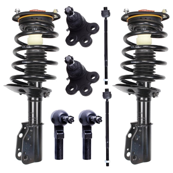CCIYU Complete Suspension Kit Fits 2000 2001 2002 2003 2004 2005 for Buick LeSabre 2000 2001 2002 2003 2004 2005 for Cadillac DeVille Includes Front Strut Spring Assembly Tie Rod End Ball Joint
