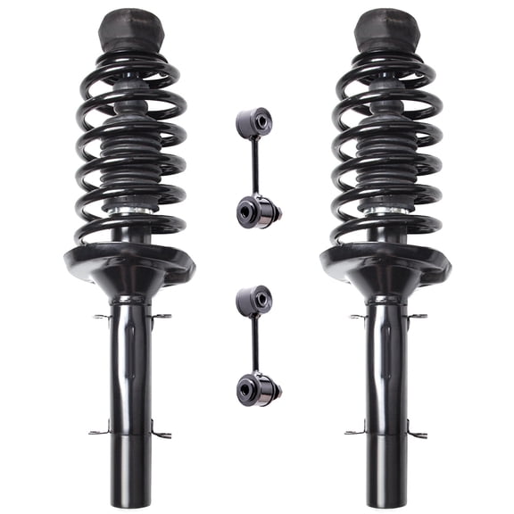 CCIYU Complete Suspension Kit Fits 2000 2001 for Volkswagen Type 1 2000 2001 for Volkswagen Golf Includes Front Strut Spring Assembly Stabilizer Bar Link