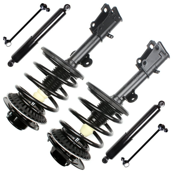 CCIYU Complete Suspension Kit Fits 2001 2002 2003 2004 2005 2006 2007 for Dodge Caravan/for Dodge Grand Caravan Includes Front Strut Spring Assembly Rear shock absorber Stabilizer Bar Link