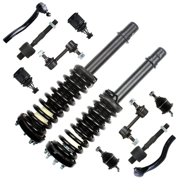 CCIYU Complete Suspension Kit Fits 2003 2004 2005 2006 2007 for Honda for Accord Includes Front Strut Spring Assembly Stabilizer Bar Link Ball Joint Tie Rod End