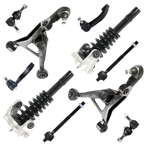 CCIYU Complete Suspension Kit Fits 2003 2004 2005 2006 for Chrysler Sebring Includes Front Strut Spring Assembly Control Arm And Ball Joint Assembly Tie Rod End Stabilizer Bar Link Kit