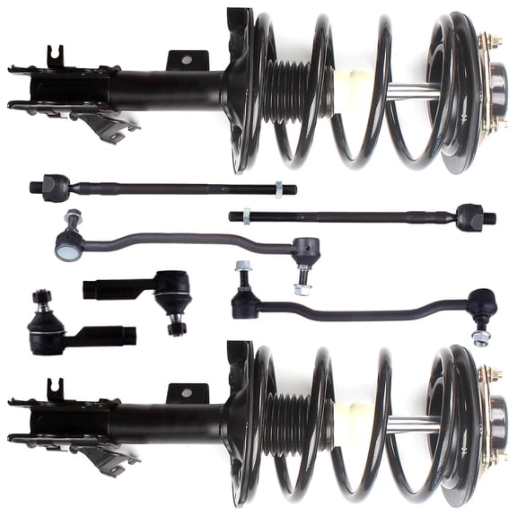 CCIYU Complete Suspension Kit Fits 2004 2005 2006 2007 2008 for Nissan Maxima Includes Front Strut Spring Assembly Stabilizer Bar Link Kit Tie Rod End
