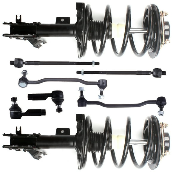 CCIYU Complete Suspension Kit Fits 2004 2005 2006 2007 2008 for Nissan Maxima Includes Front Strut Spring Assembly Stabilizer Bar Link Kit Tie Rod End