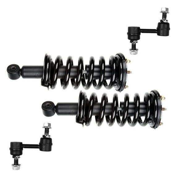 CCIYU Complete Suspension Kit Fits 2004-2010 for Infiniti QX56,2005-2014 Armada,2004-2014 Titan Includes Front Struts,Stabilizer Sway Bar Link