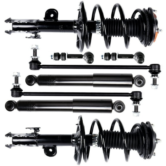 CCIYU Complete Suspension Kit Fits 2006 2007 2008 2009 2010 2011 2012 for Toyota RAV4 Includes Front Strut Spring Assembly Rear shock absorber Stabilizer Bar Link