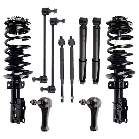 CCIYU Complete Suspension Kit Fits 2006 2007 2008 for Chevrolet HHR 2007 2008 2009 for Pontiac G5 Includes Front Strut Spring Assembly Rear shock absorber Tie Rod End Stabilizer Bar Link Kit