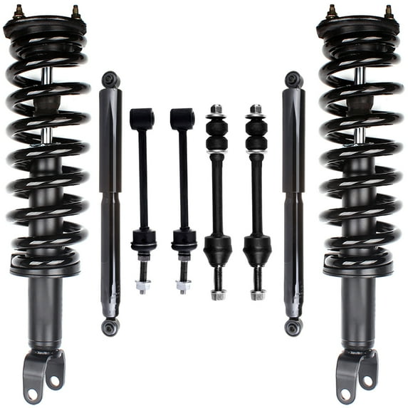 CCIYU Complete Suspension Kit Fits 2006 2007 2008 for Dodge for Ram 1500 Includes Front Strut Spring Assembly Rear shock absorber Stabilizer Bar Link Kit Stabilizer Bar Link