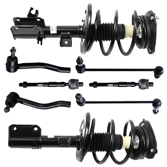 CCIYU Complete Suspension Kit Fits 2007 2008 2009 2010 2011 2012 for Nissan Altima Includes Front Strut Spring Assembly Stabilizer Bar Link Tie Rod End