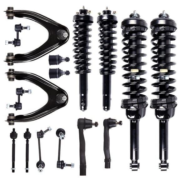 CCIYU Complete Suspension Kit Fits 97 98 99 00 01 for Honda CR-V Includes Front and Rear pair Strut Spring Assembly Tie Rod End Control Arm and Ball Joint Assembly Stabilizer Bar Link Ball Joint