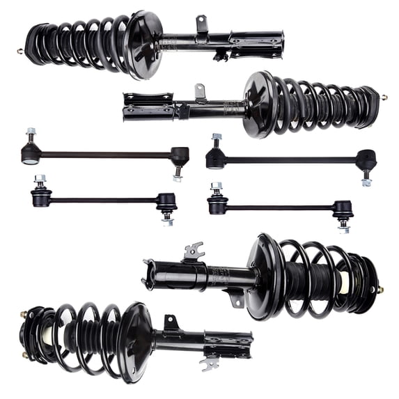 CCIYU Complete Suspension Kit Fits/Rear 97 98 99 00 01 for Lexus ES300, 97 98 99 00 01 02 03 for Toyota Avalon Includes Strut Spring Assembly, Stabilizer Bar Link Kit