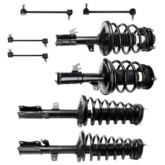 CCIYU Complete Suspension Kit Fits/Rear 99 00 01 02 03 for Toyota Solara Includes Strut Spring Assembly, Stabilizer Bar Link Kit Fits select: 1999-2001 TOYOTA CAMRY SOLARA SE/SLE