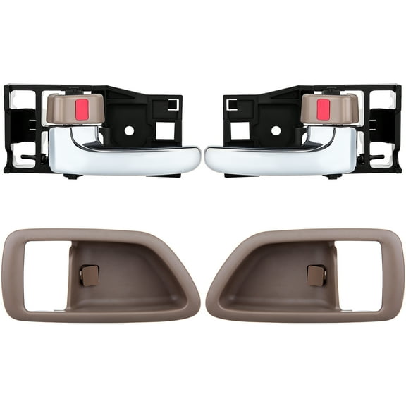 CCIYU Door Handles Chrome Interior Left Right Side Replacement fit for 2000 2001 2002 2003 2004 for Toyota Avalon Beige(4pcs)