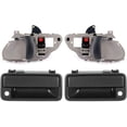 thumbnail image 1 of CCIYU Door Handles Exterior Interior Front Driver Passenger Side For 1995-2000 for Chevy for GMC Pickup Truck Gray Black(4pcs), 1 of 3