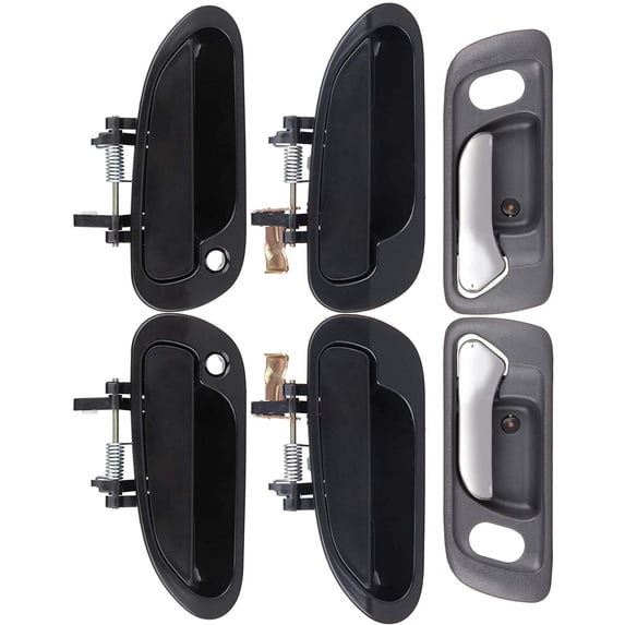CCIYU Door Handles Exterior Interior Front Rear Driver Passenger Side Replacement fit for 1998-2002 for Honda for Accord(6pcs)