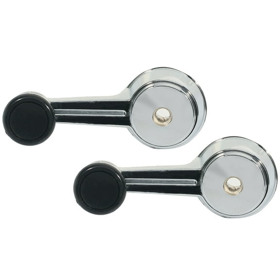 CCIYU Door Handles fit for 1984-1991 for Jeep Grand Wagoneer Window Crank Handle Side Chrome/Black