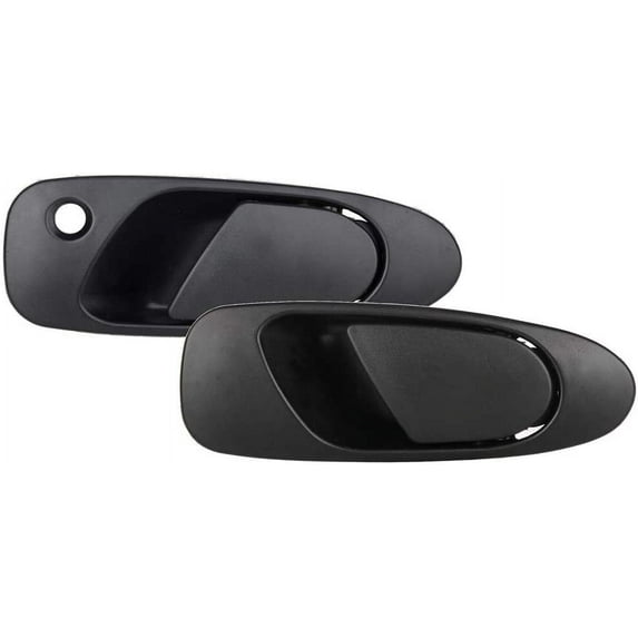 CCIYU Door Handles fit for 1992-1995 for Honda Civic Exterior Passenger Right Side Black(2pcs)