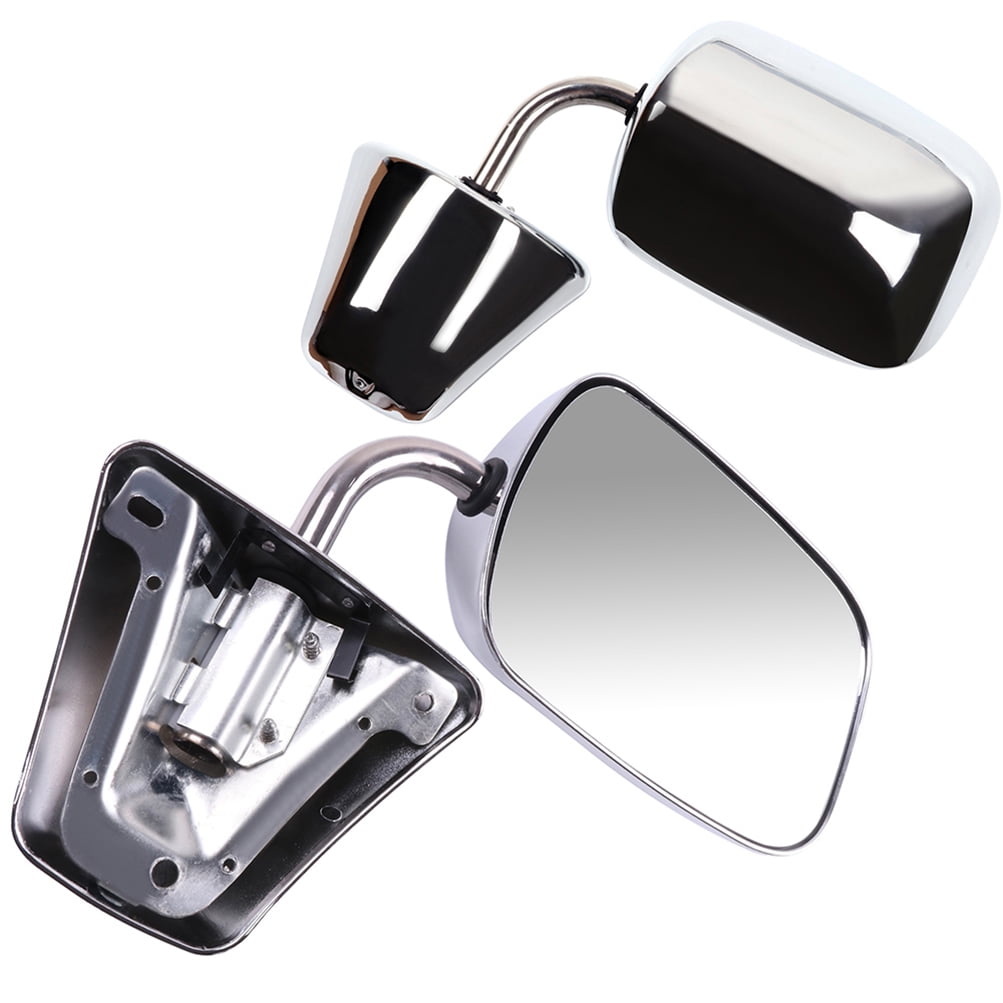 CCIYU Door Mirror Left Driver Side/Right Passenger Side Pair Set Manual Stainless Mount Folding Chrome fit for1973-91 For Chevy/For Chevy For GMC Jimmy Suburban C10 20 30/C/K1500 2500 3500/C15 25 35