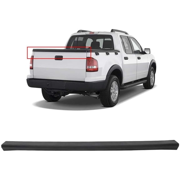 CCIYU Fits for 2007-2010 for FORD Explorer Sport Trac Tailgate Molding Cap Protector ABS Rear 02ETM1209ABK