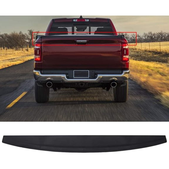CCIYU Fits for 2010-2018 for Dodge for Ram 2500 3500 Tailgate Molding Cap Protector ABS Rear 02ETM3701ABK