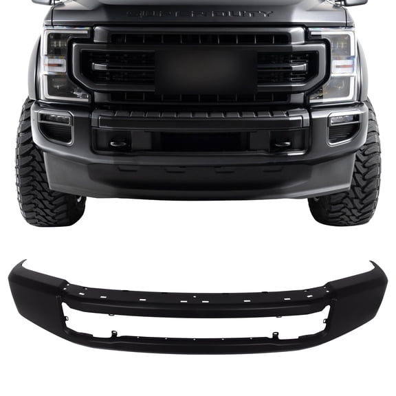 CCIYU Front Bumper Compatible for 2020-2022 for Ford F-250 Super Duty,2020-2022 for Ford F-350 Super Duty Steel Front Bumper Face Bar