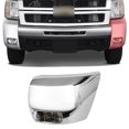 thumbnail image 1 of CCIYU Front Bumper End Driver Compatible for 2007-2010 for Chevrolet for Silverado 3500 HD/3500/2500 HD Front Left Driver Side Bumper Chrome Replacement with Fog Lamps, 1 of 5