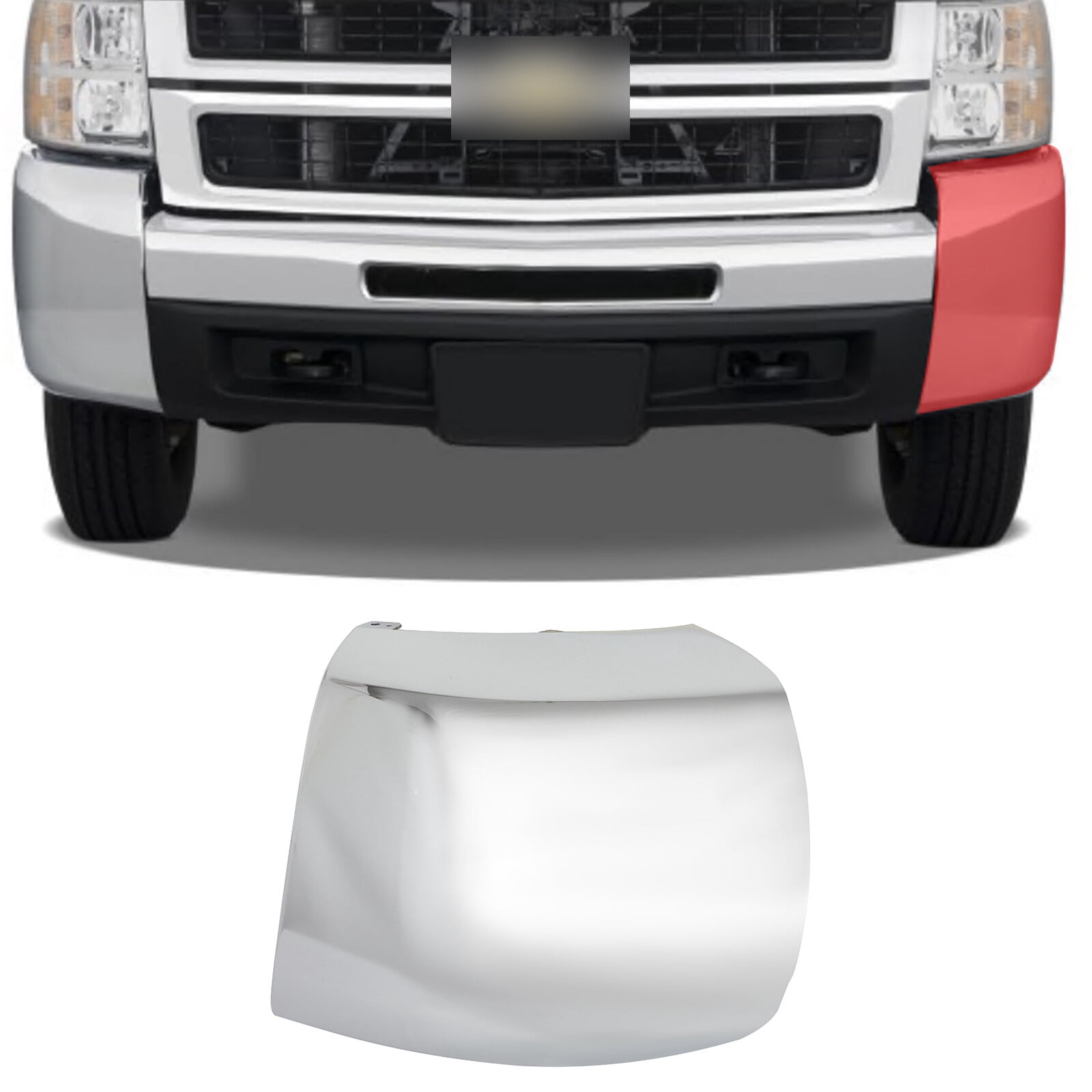 CCIYU Front Bumper End Driver Compatible for 2007-2012 for Chevrolet