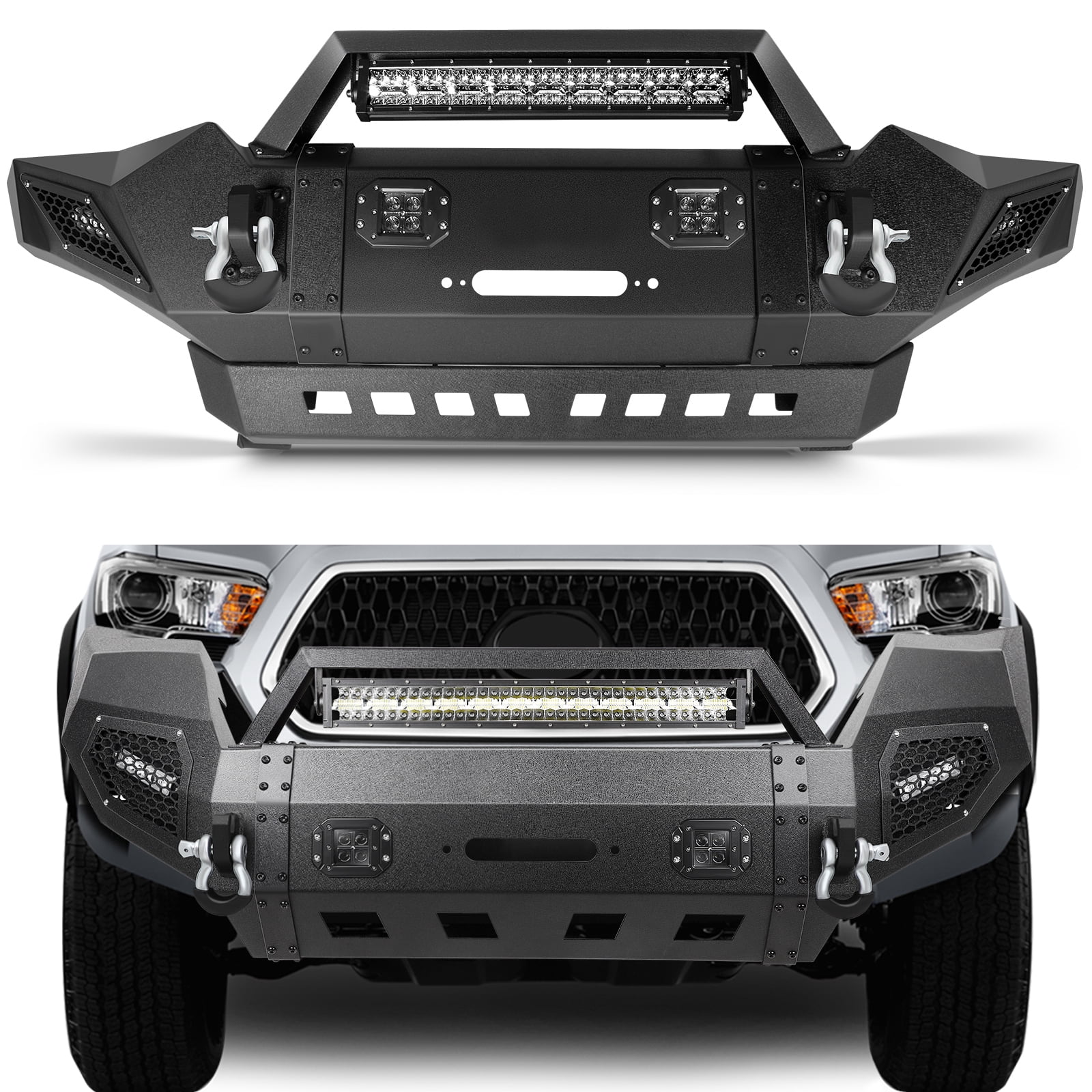 CCIYU Front Bumper With Built-In 18W LED aluminum alloy light