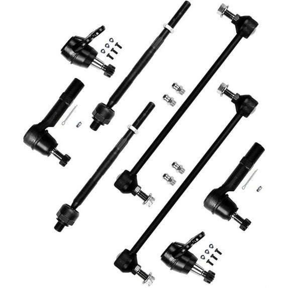 CCIYU Front Inner Outer Tie Rod End Link Stabillizer Sway Bar Link Lower Ball Joint fit for 2008-2015 for Buick Enclave for Chevrolet Traverse for GMC Acadia for Saturn Outlook 8pcs Suspension Kit