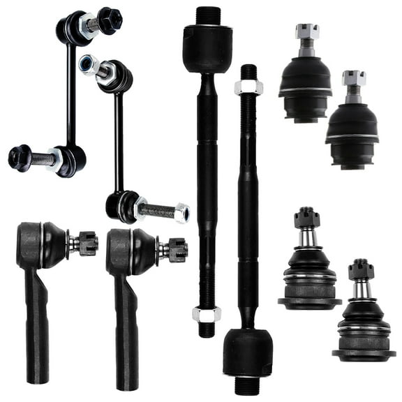 CCIYU Front Inner Outer Tie Rod End Front Sway Bar End Link Front Lower Front Upper Ball Joint fit for 2003-2009 for Lexus GX470 2003-2009 for Toyota 4Runner 10pcs Suspension Kit