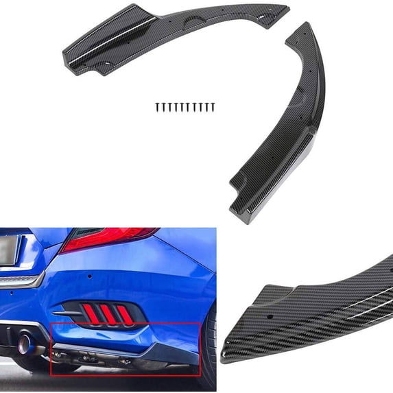 CCIYU Front Lip Splitter Bumper PP Repacement for 10th for Honda Civic Trim Protection Splitter Spoiler