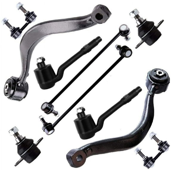 CCIYU Front Lower Ball Joint Front Lower Control Arm Front Sway Bar End Link Driver Passenger Outer Tie Rod End Rear Sway Bar End Link fit for 2000-2003 for Bmw X5 10pcs Suspension Kit