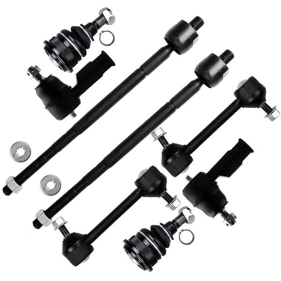 CCIYU Front Lower Ball Joint Inner Outer Tie Rod End Rear Stabilizer/Sway Bar End Link fit for 2001 02 03 04 05 2006 for Hyundai Elantra Tiburon 8pcs Suspension Kit