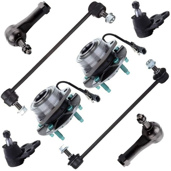 CCIYU Front Lower Ball Joint Outer Tie Rod End Sway Bar End Link - Driver Passenger Side Wheel Hub Bearing fit for 2005-2006 for Chevrolet Equinox 8pcs Suspension Kit