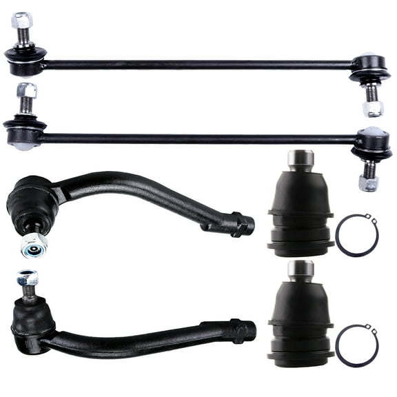 CCIYU Front Lower Ball Joint Stabilizer/Sway Bar Outer Tie Rod End fit for 2007-2012 for Hyundai Santa Fe for KIA Sorento 6pcs Suspension Kit
