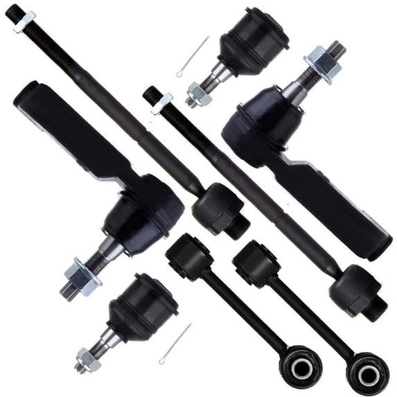CCIYU Front Lower Ball Joints Inner Outer Right Left Tie Rod End Sway Bar End Links fit for 2002-2004 for Jeep Liberty 8pcs Suspension Kit