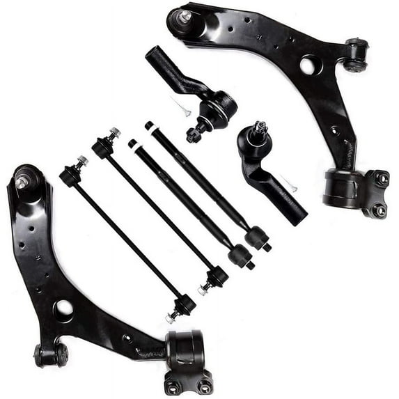 CCIYU Front Lower Control Arm Outer Inner Tie Rod End Front Sway Bar Link fit for 2004 05 06 07 08 2009 for Mazda 3 for Mazda 5 with OEM 8pcs Suspension Kit