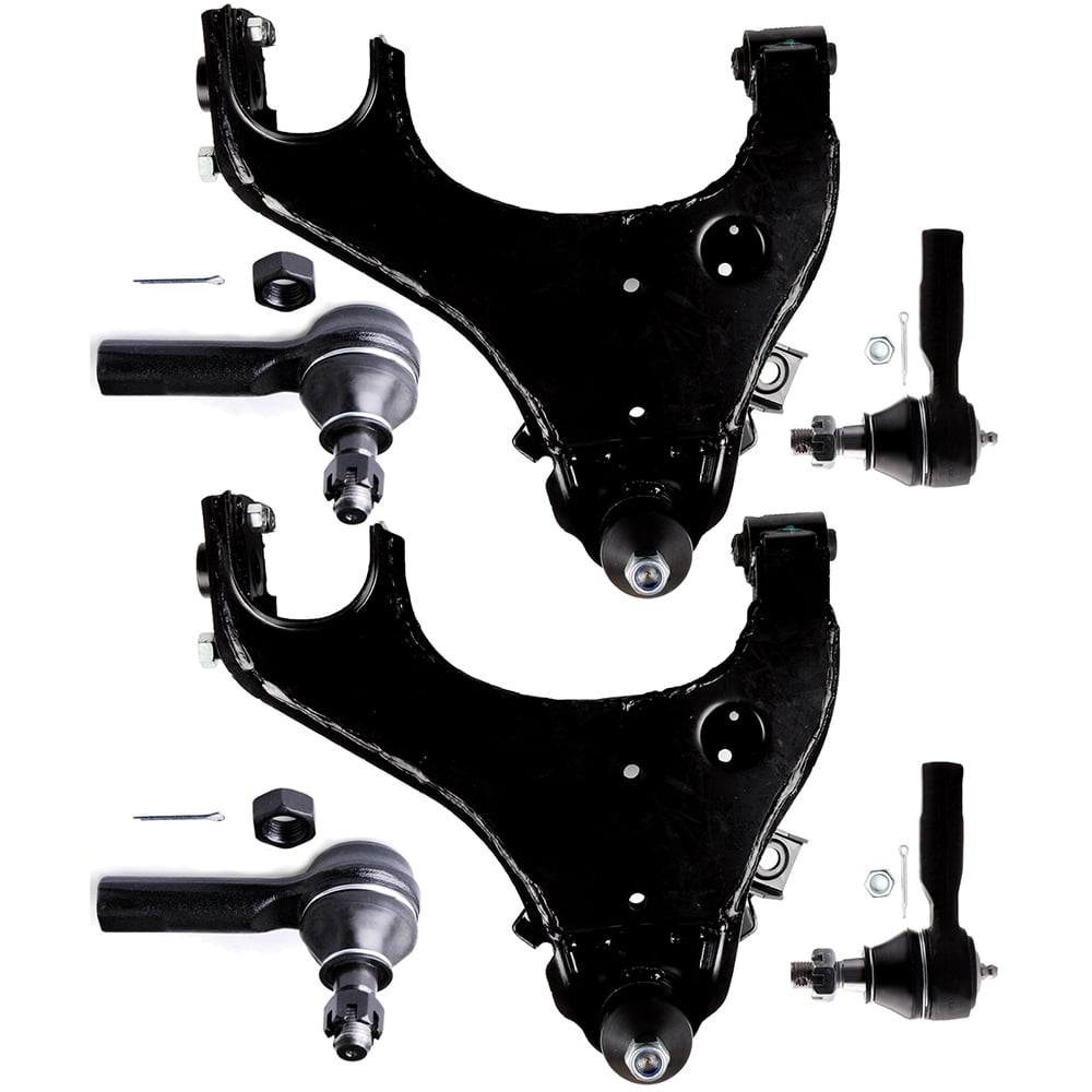 CCIYU Front Lower Control Arm Outer Inner Tie Rod End fit for 1999 2000 2001 2002 2003 2004 Frontier 2000 2001 2002 2003 2004 Xterra 6pcs Suspension Kit