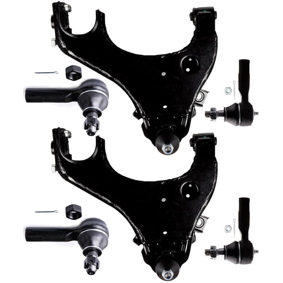 CCIYU Front Lower Control Arm Outer Inner Tie Rod End fit for 1999 2000 2001 2002 2003 2004 Frontier 2000 2001 2002 2003 2004 Xterra 6pcs Suspension Kit