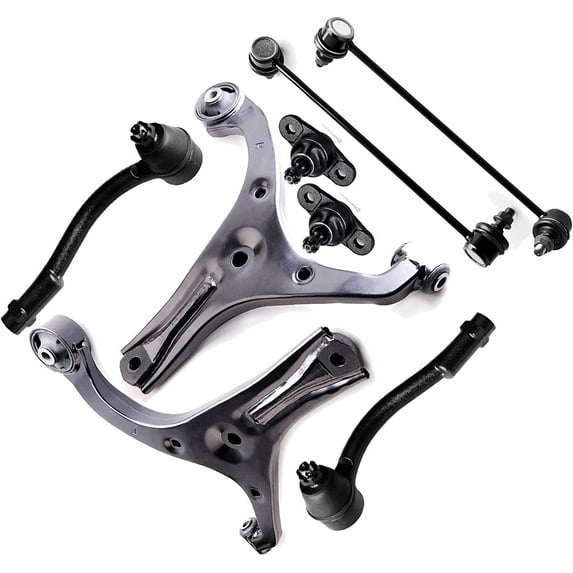CCIYU Front Lower Control Arm Sway Bar Link Outer Tie Rod End Lower Suspension Ball Joint fit for 2006 07 08 09 10 2011 for Hyundai Accent 8pcs Suspension Kit